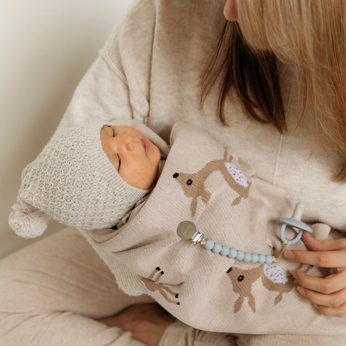 Whimsy Cotton Knit Baby Blanket