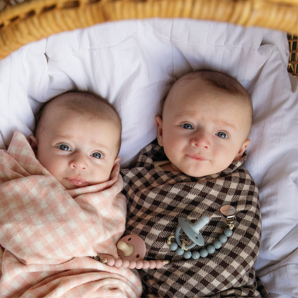 Checkered Cotton Knit Baby Blanket