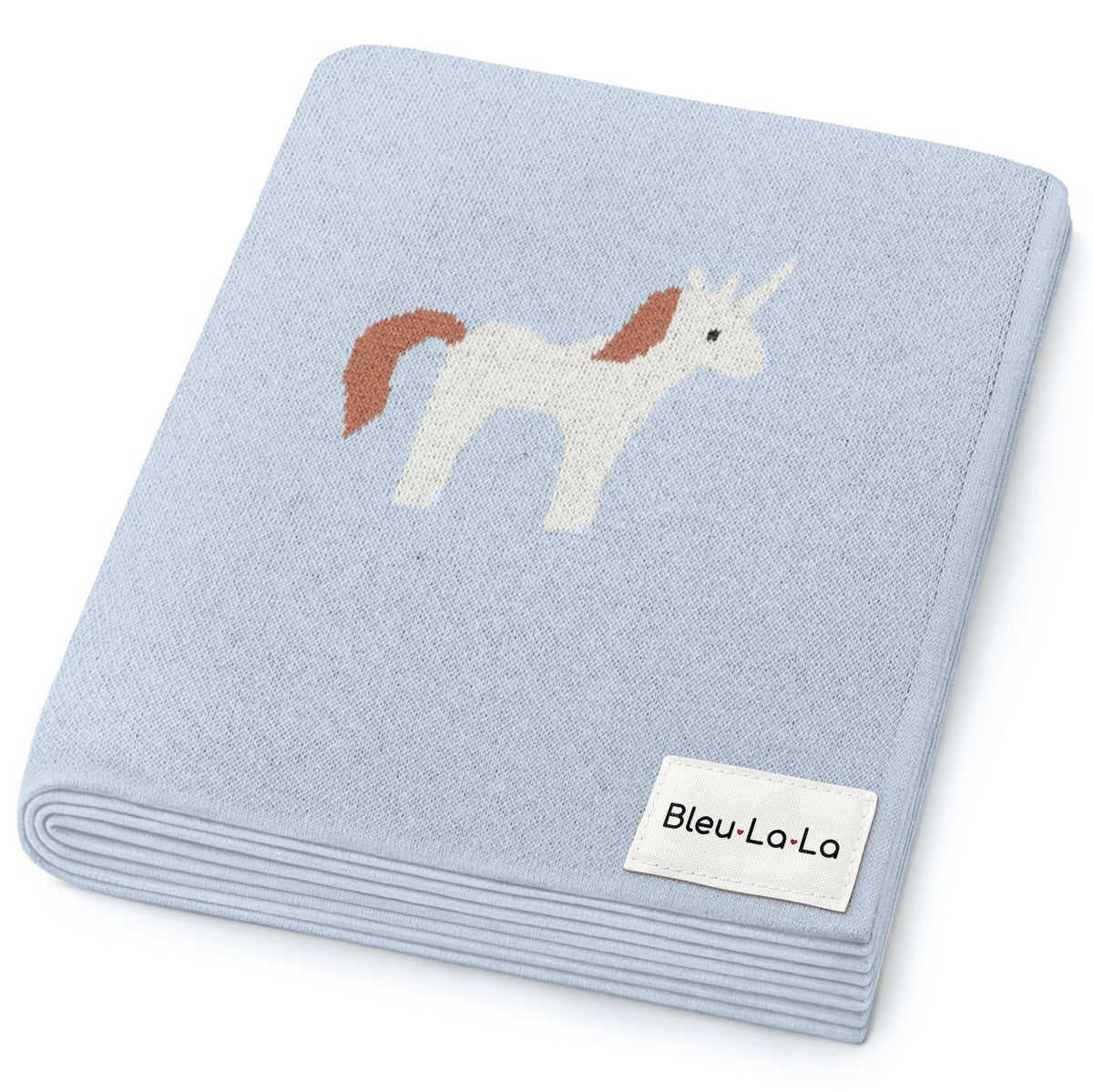 Unicorn Cotton Knit Baby Blanket