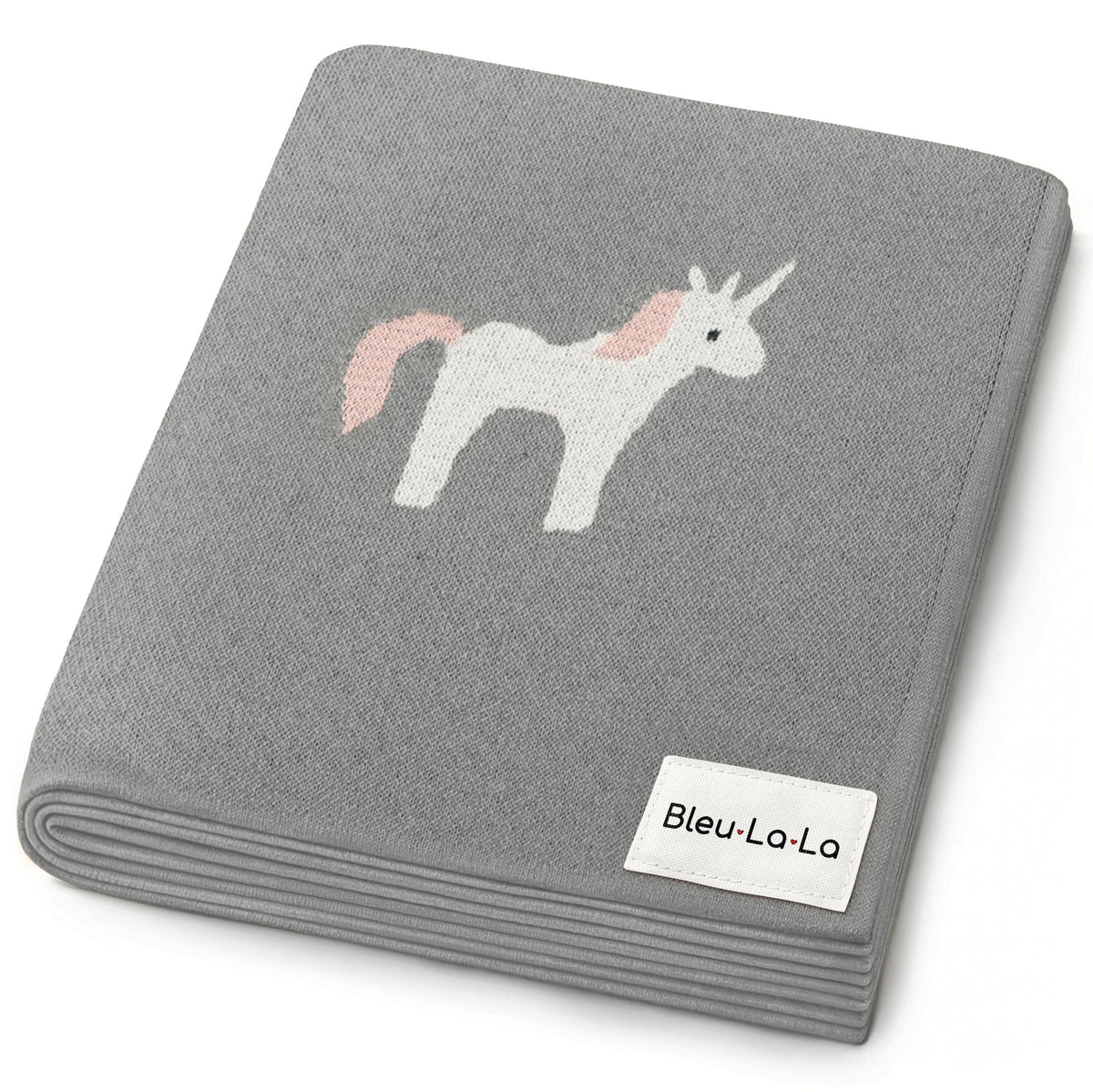Unicorn Cotton Knit Baby Blanket