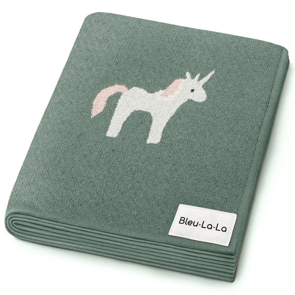 Unicorn Cotton Knit Baby Blanket