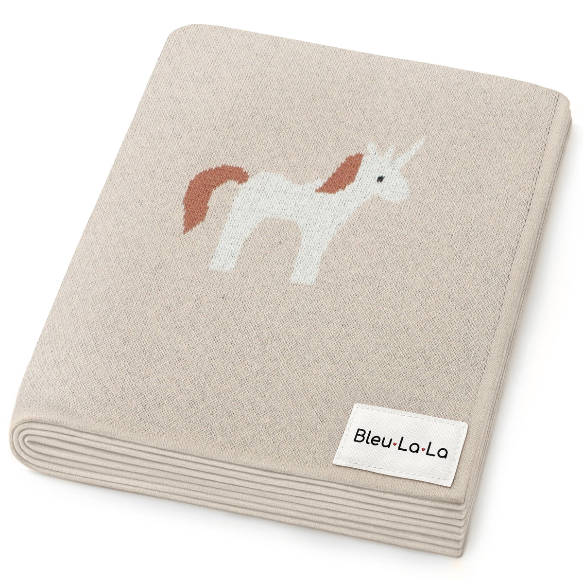 Unicorn Cotton Knit Baby Blanket