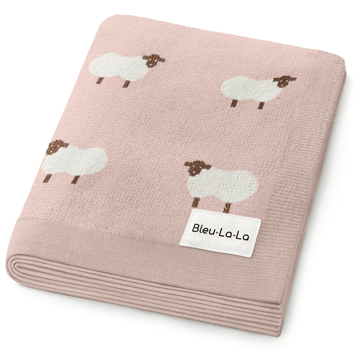 Sheep Cotton Knit Baby Blanket