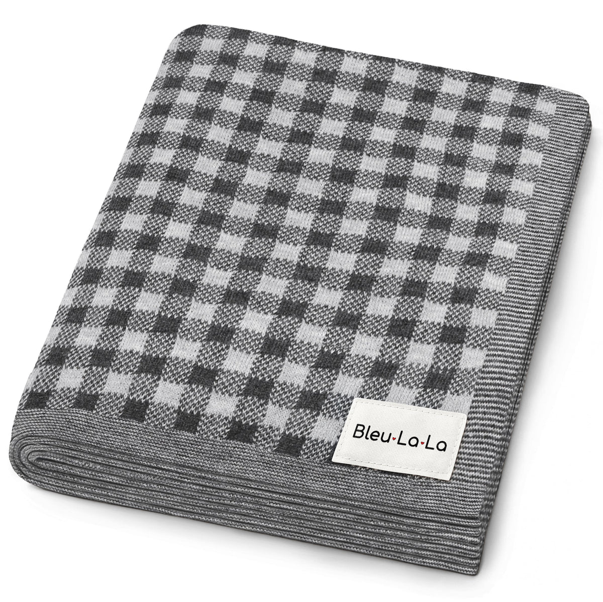 Checkered Cotton Knit Baby Blanket