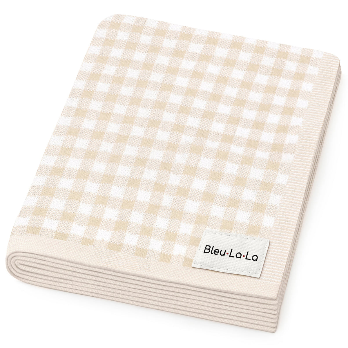 Checkered Cotton Knit Baby Blanket