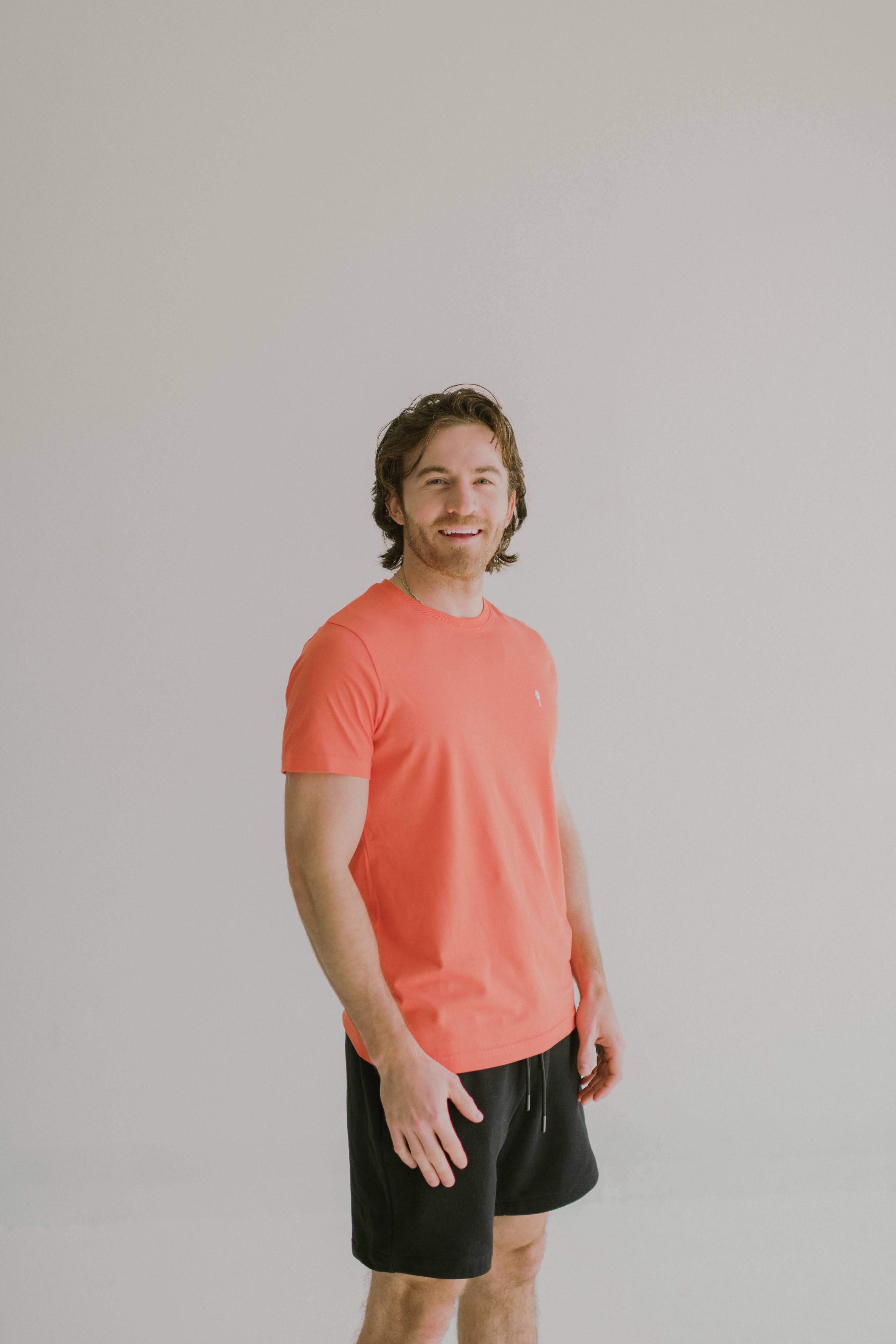 Everyday Tee – Soft & Sustainable in Hot Coral