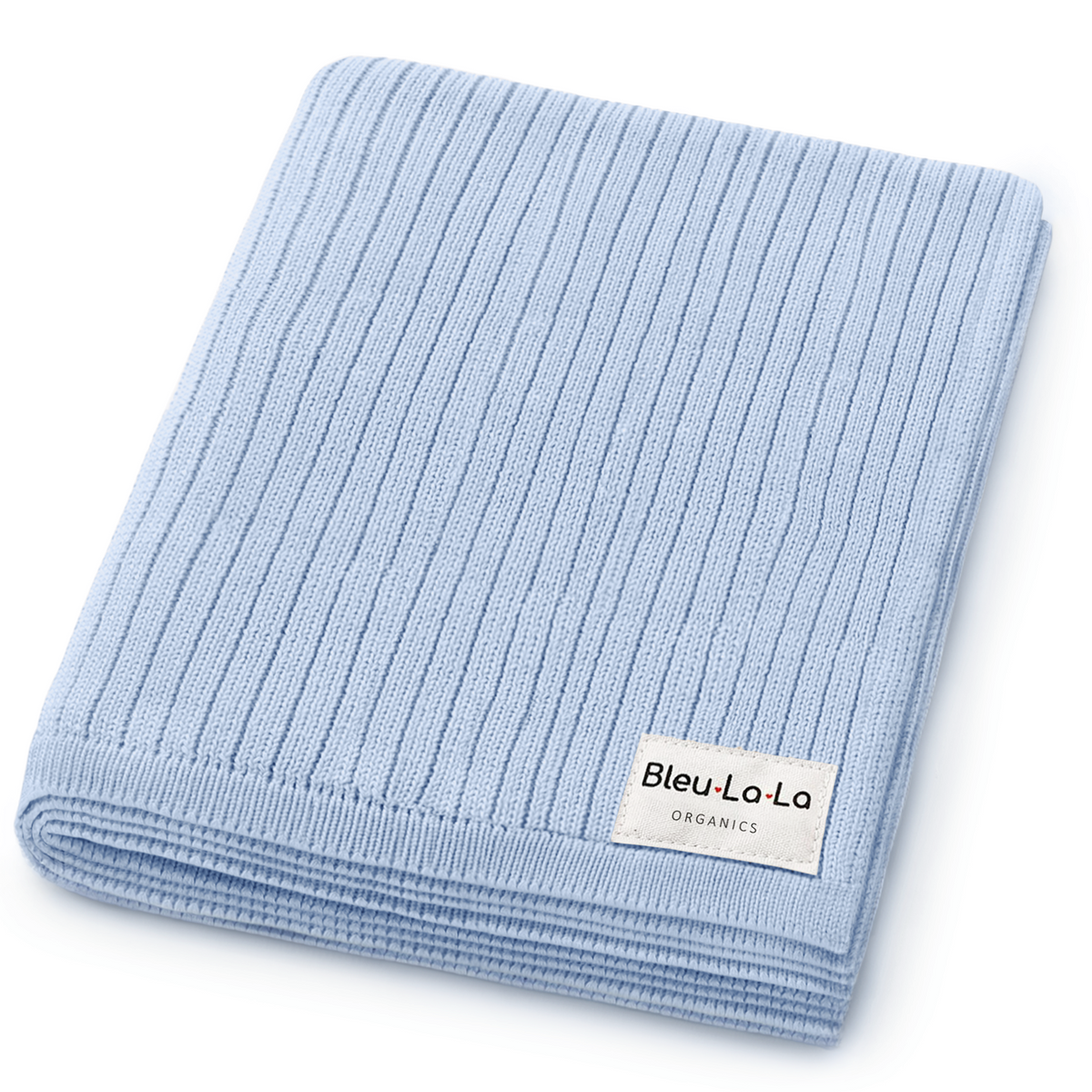 Ribbed Organic Cotton Knit Baby Blanket