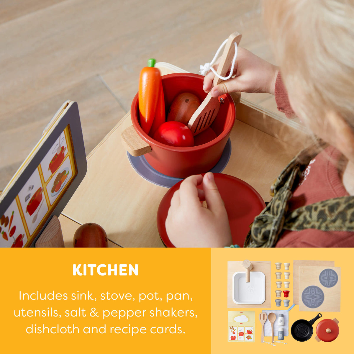 Creative Play 3 in 1 – Play Kitchen, Store & Workshop