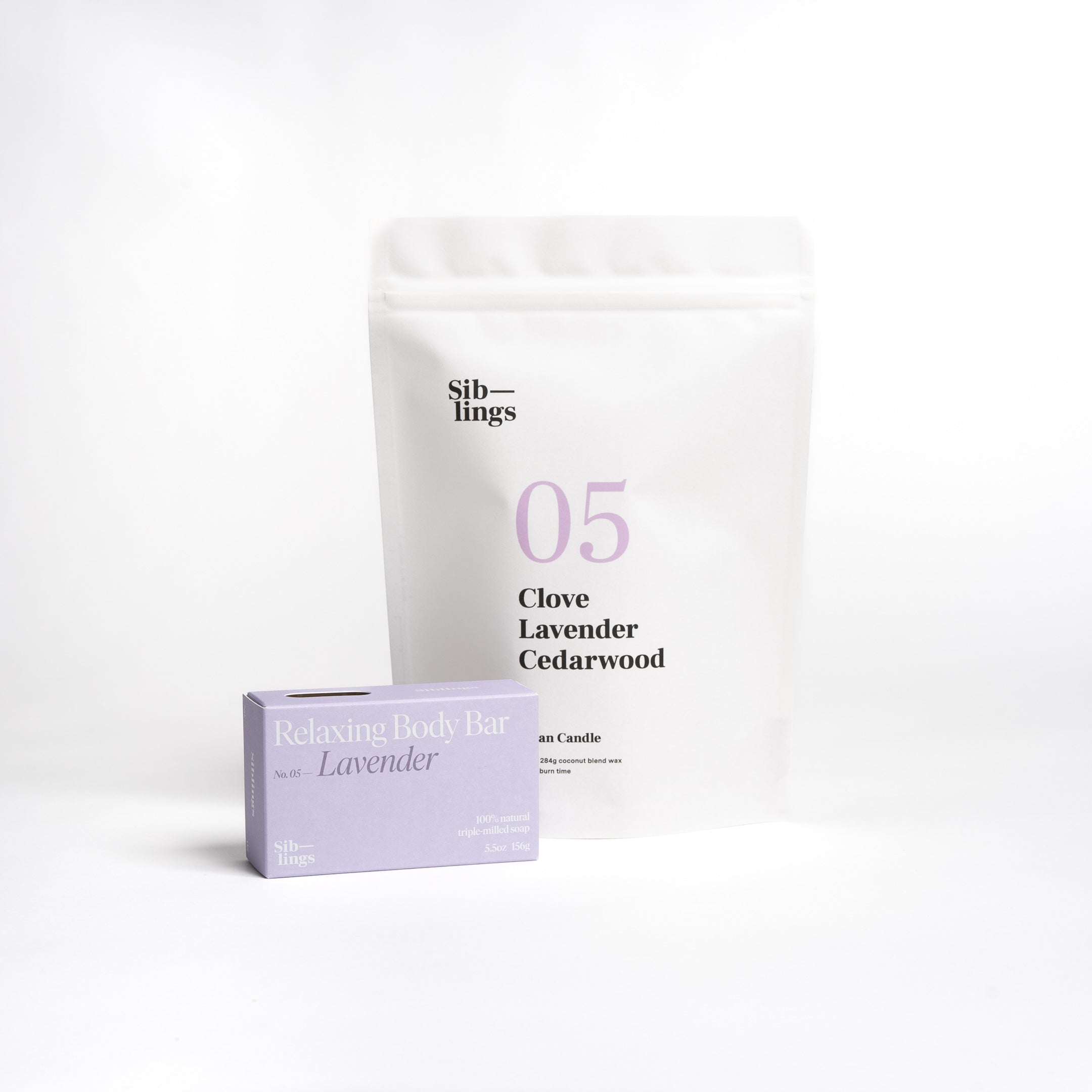 Relaxing Scent Candle Refill + Soap Set