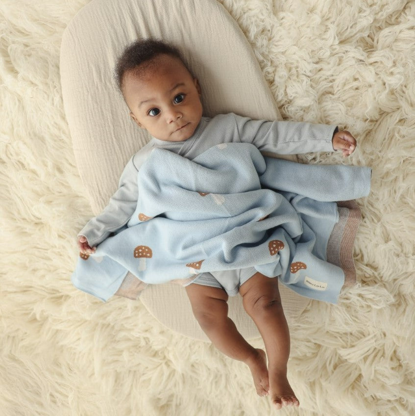 Whimsy Cotton Knit Baby Blanket