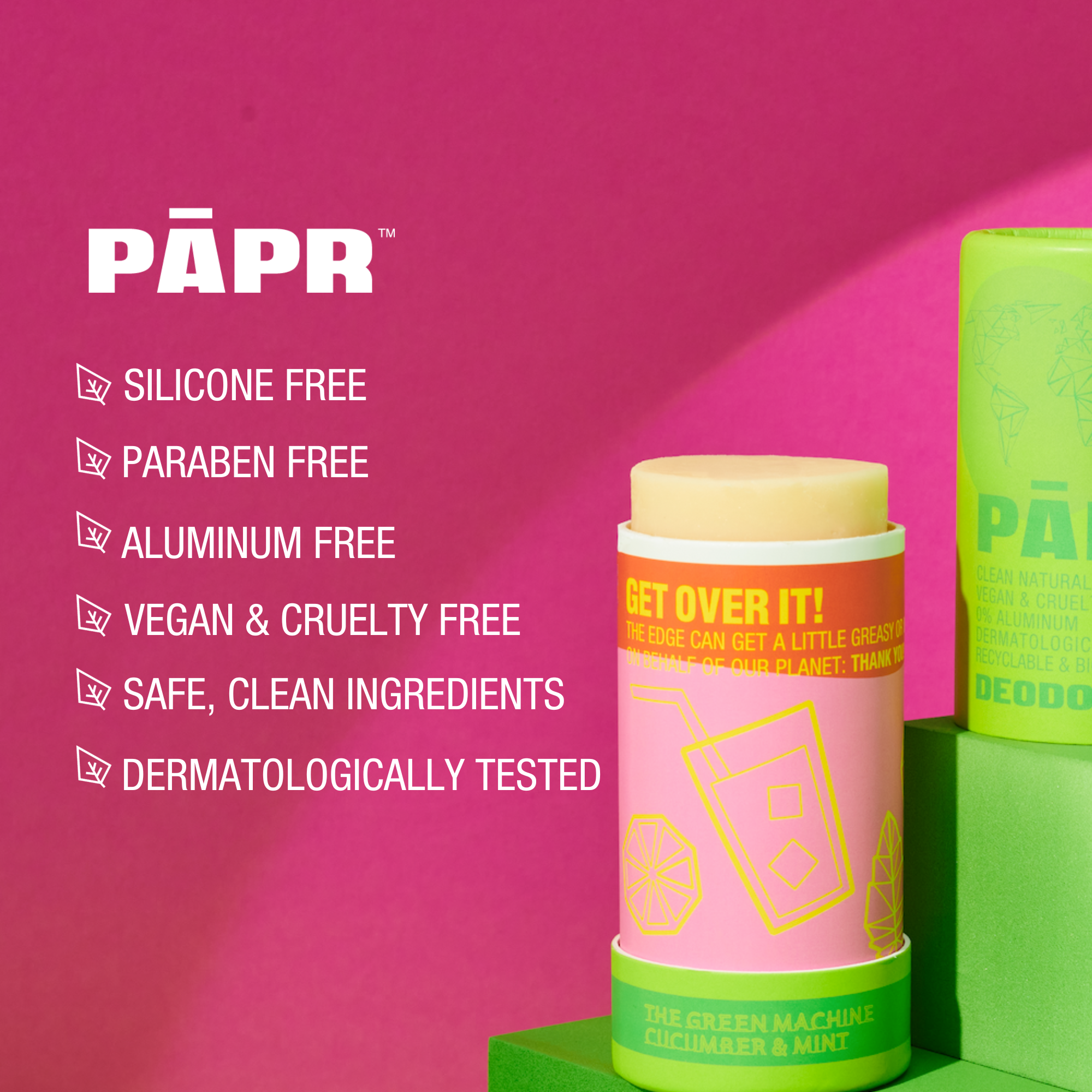 Green Machine Deodorant- Vegan, Aluminum Free