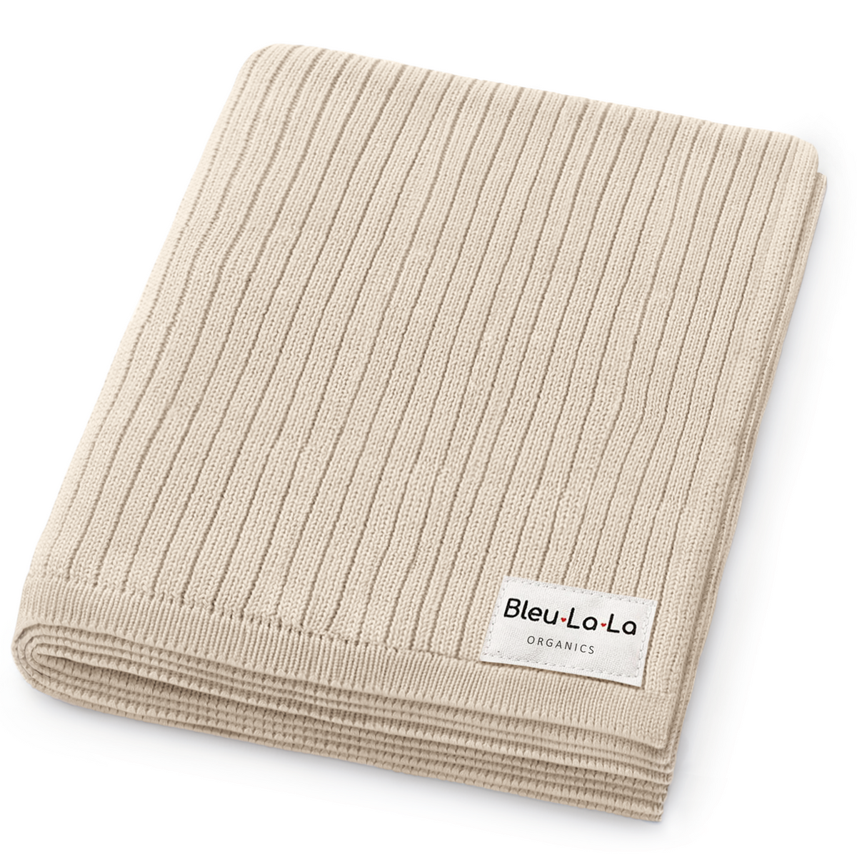 Ribbed Organic Cotton Knit Baby Blanket