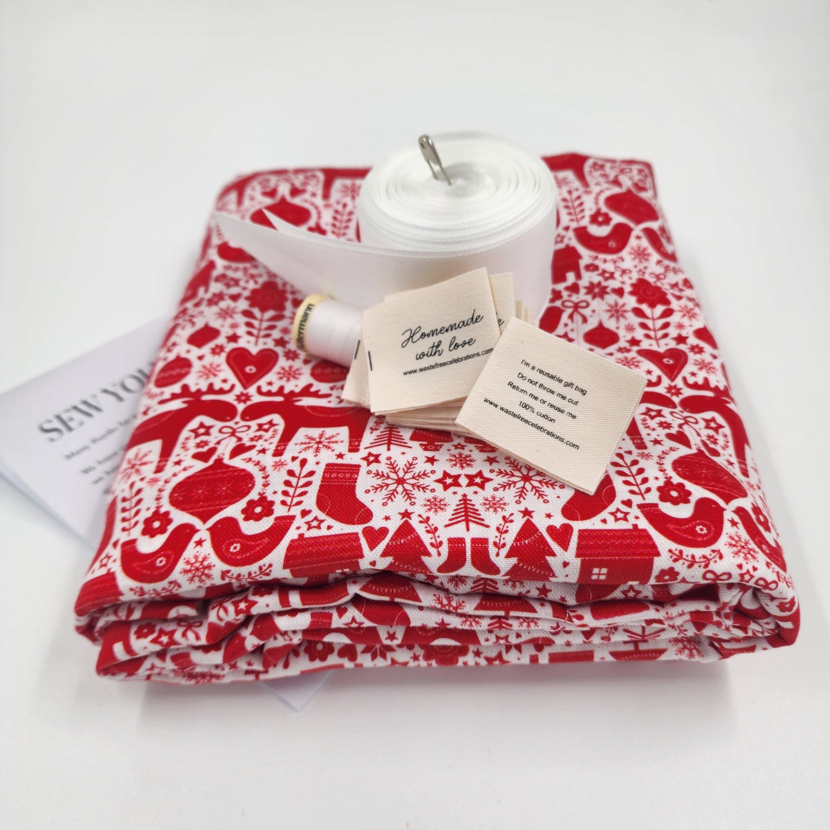 Scandi Rensdyr Reusable Gift Bag Set
