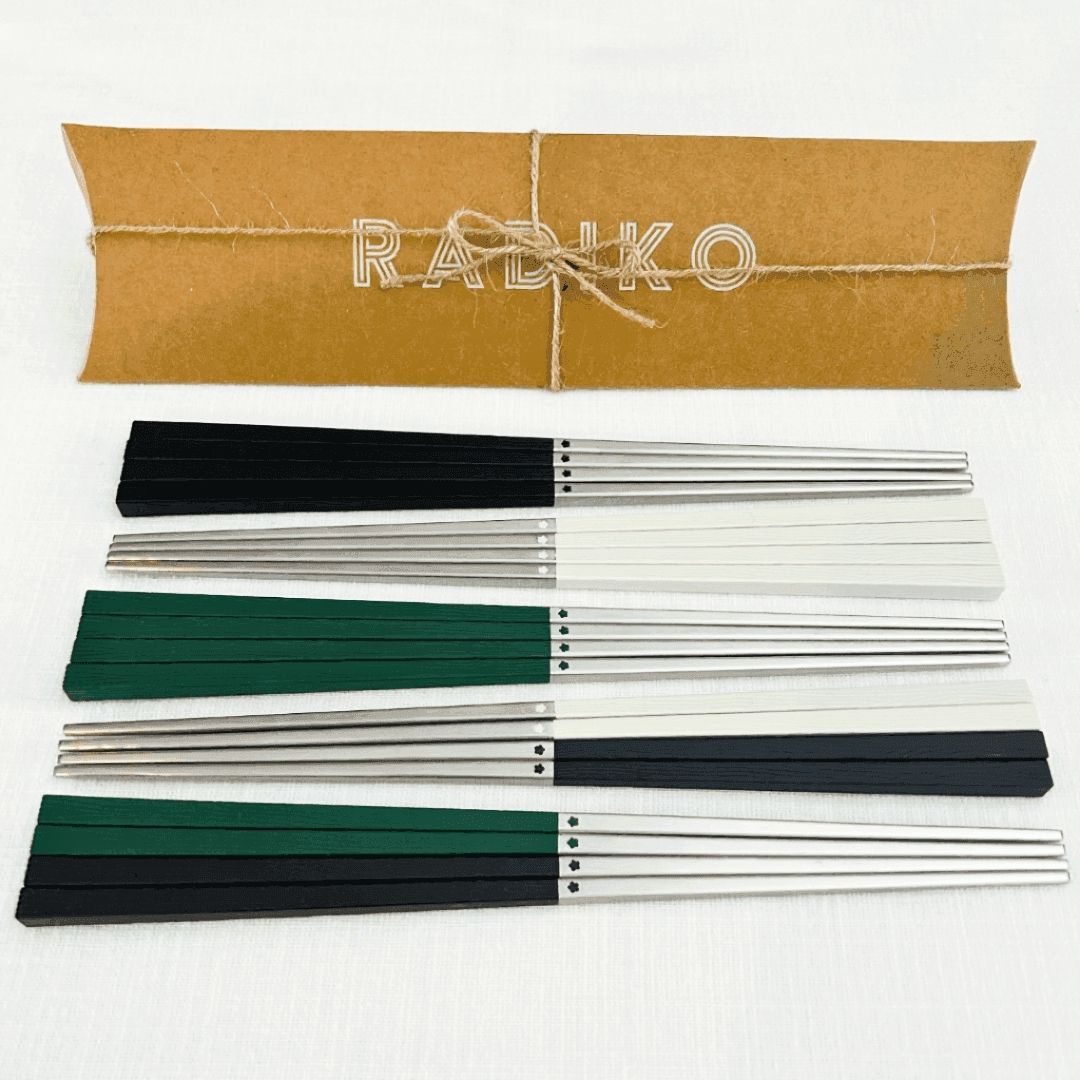 Radiko 316 Stainless Steel Chopsticks - 4 Pairs