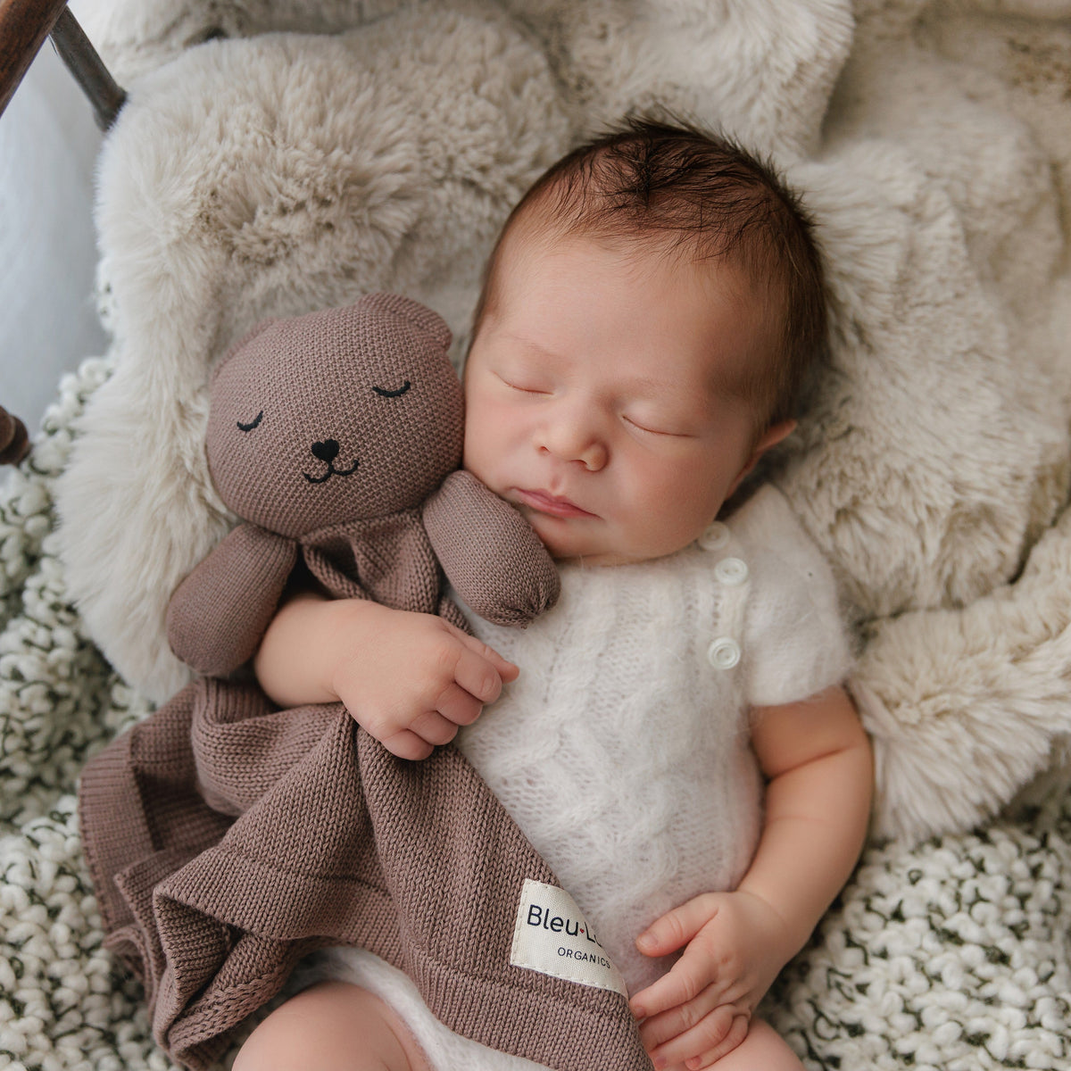 Organic Cotton Plush Lovey Security Blanket