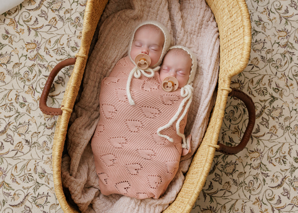 Heart Cotton Knit Baby Blanket