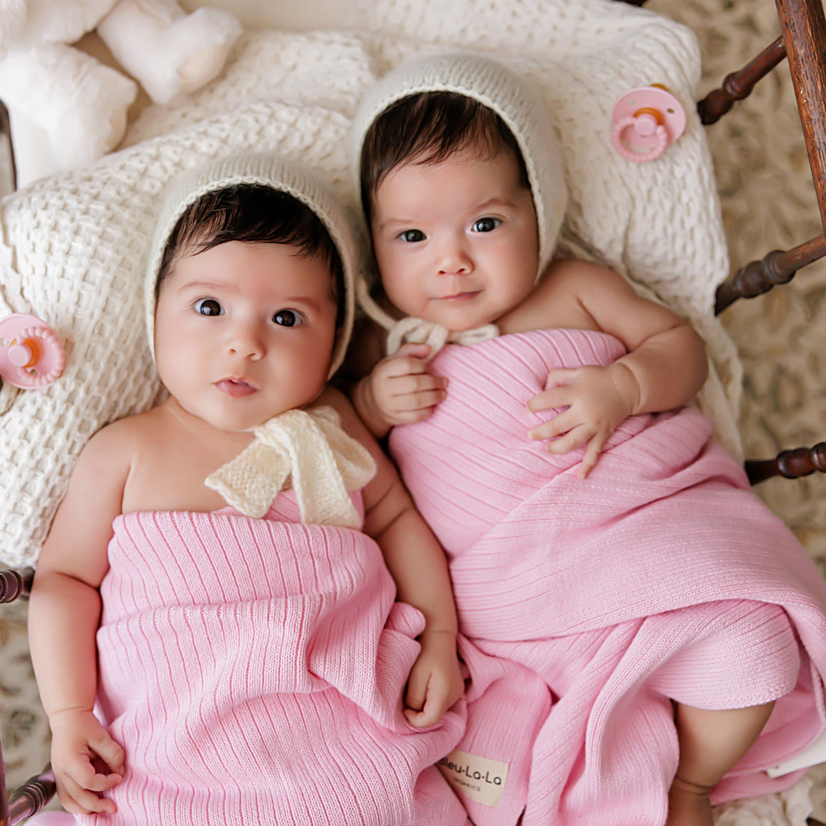 Ribbed Organic Cotton Knit Baby Blanket