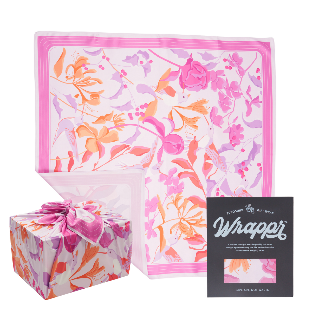 Furoshiki Gift Wrap by Danni Ha - 35", Recycled Polyester