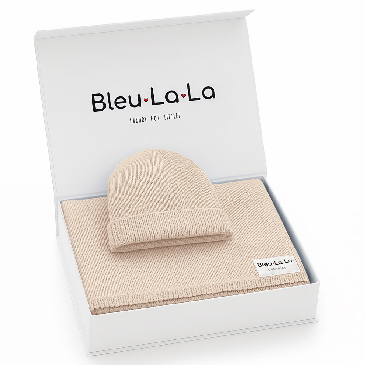 Luxe Organic Cotton Baby Blanket & Hat Gift Set