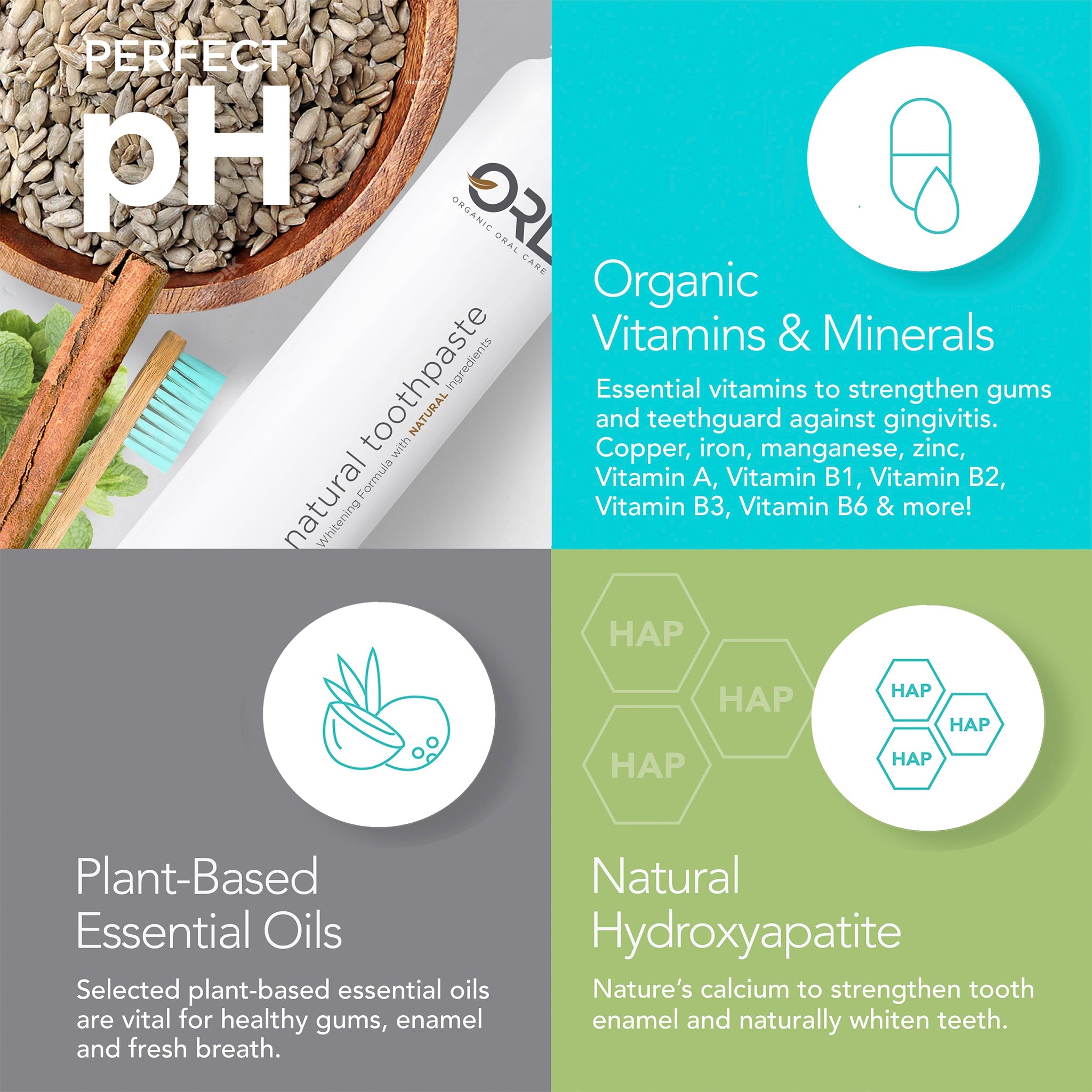 ORL Natural Fluoride-Free Toothpaste with Hydroxyapatite