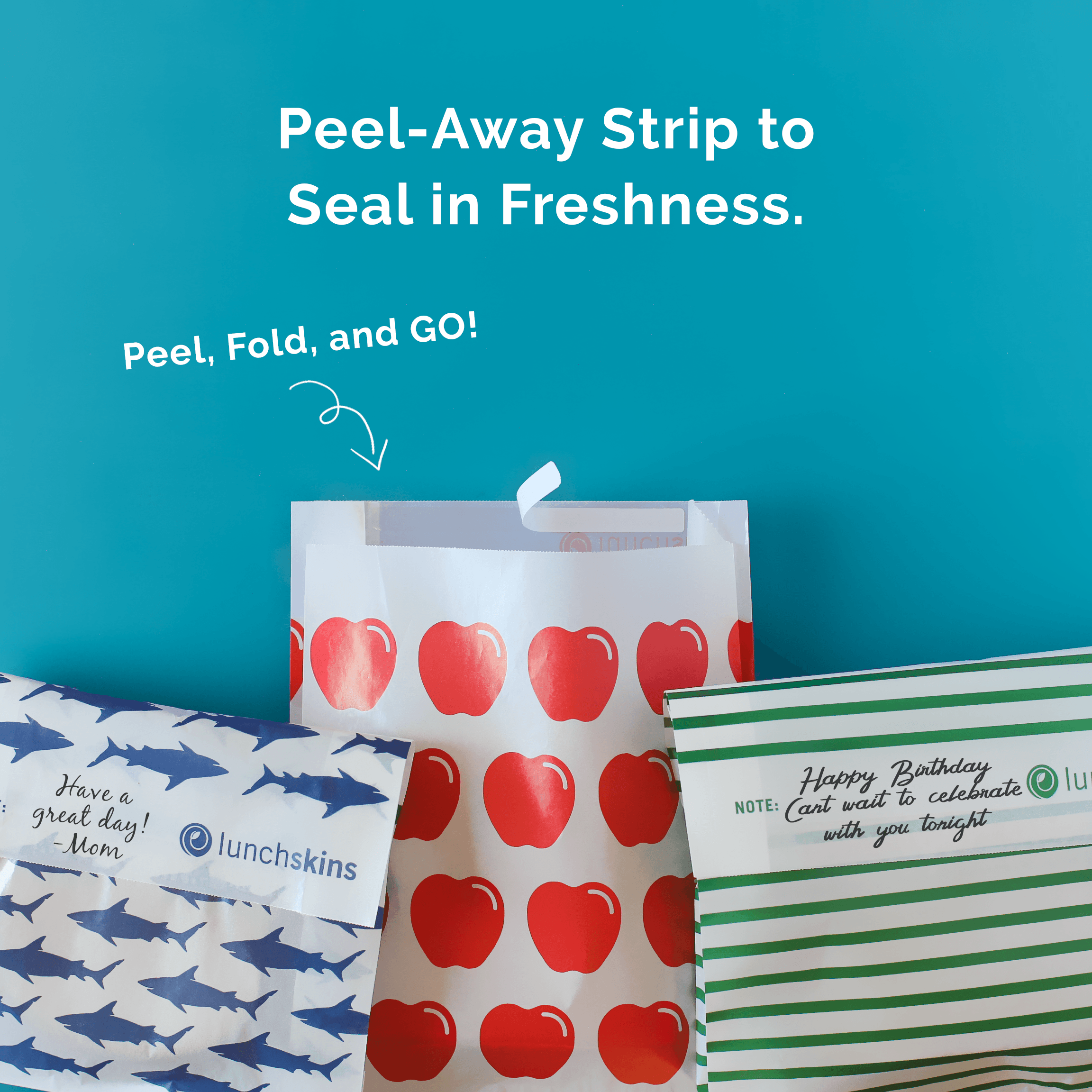 Recyclable Sandwich Bags Apple