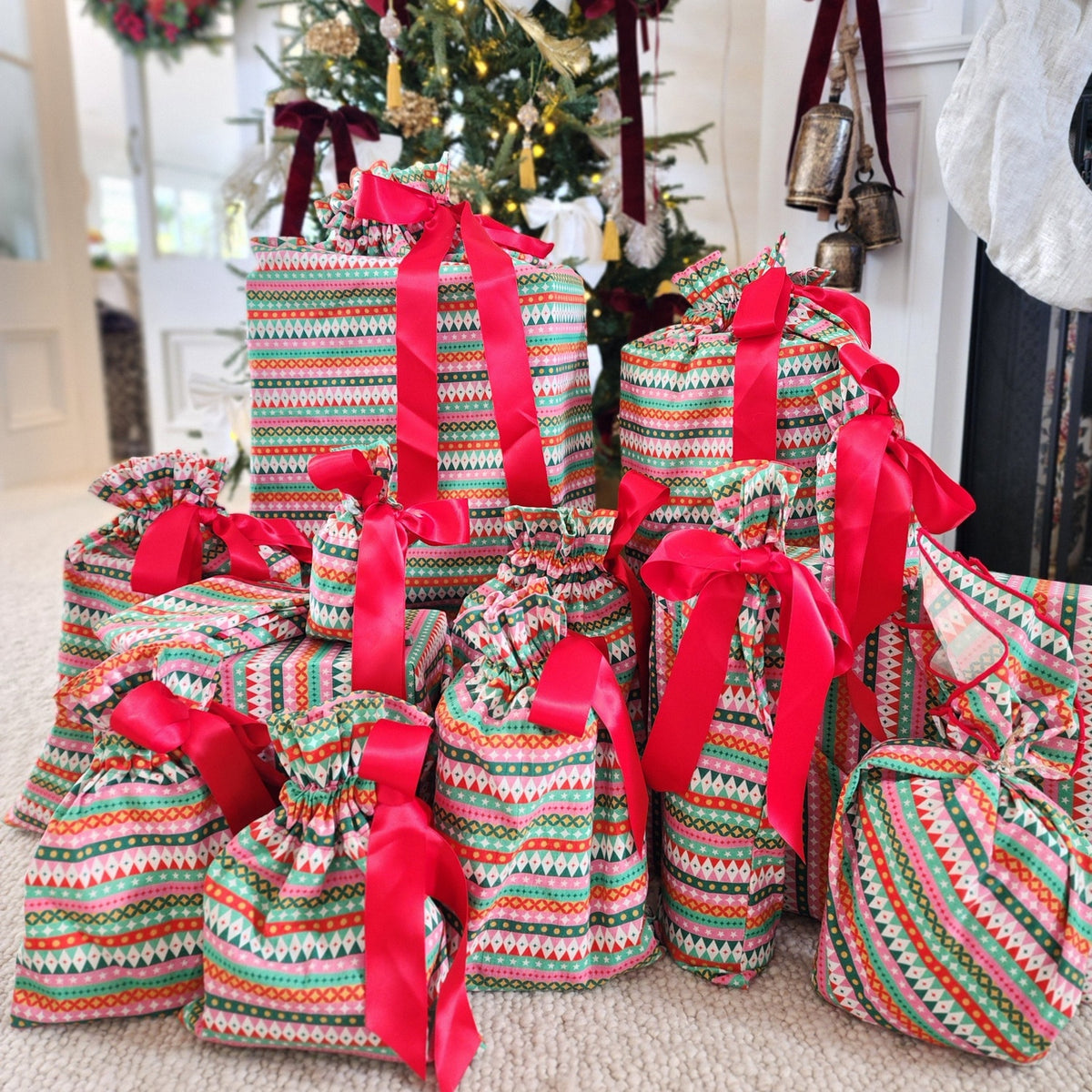 Fiesta Reusable Gift Bag Set