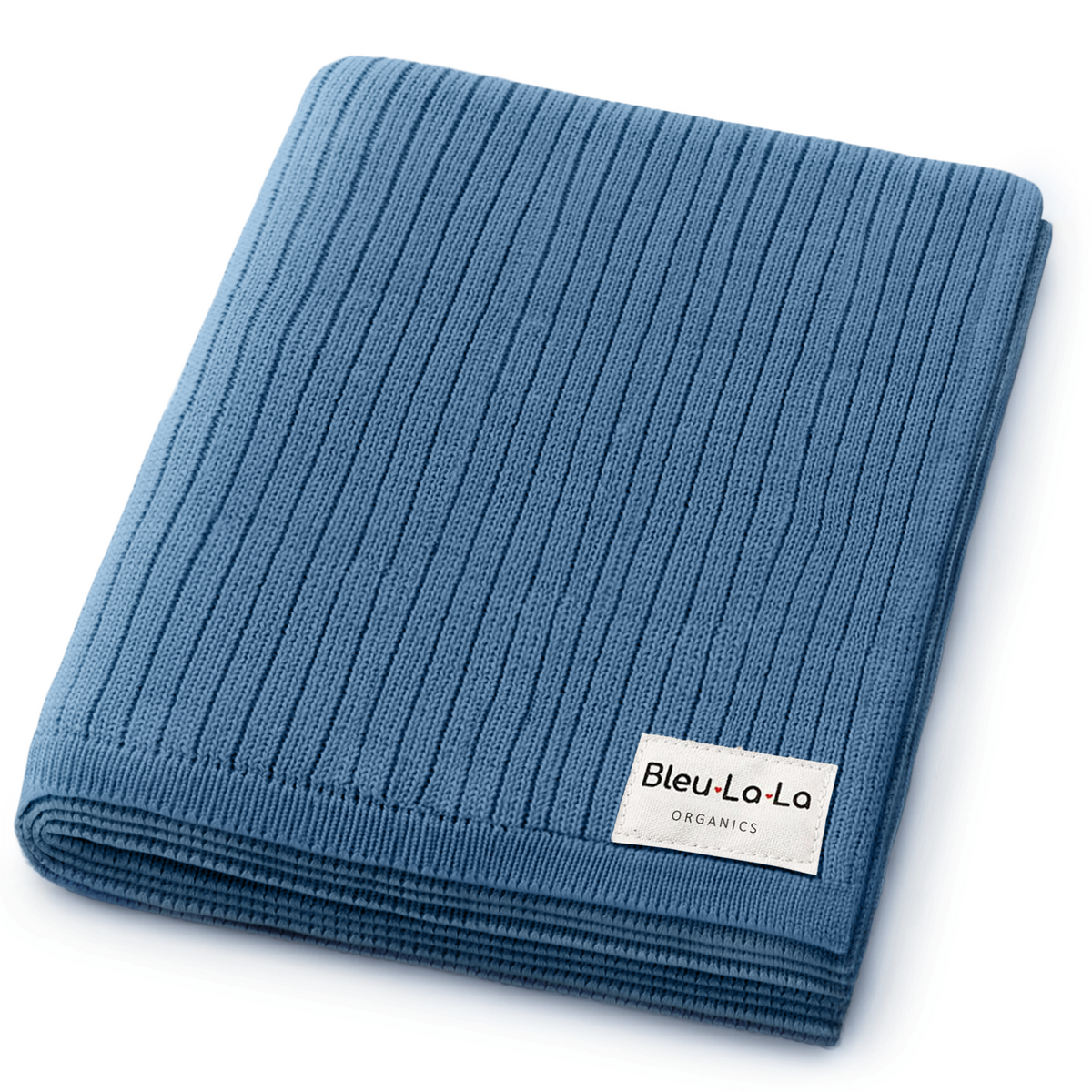 Ribbed Organic Cotton Knit Baby Blanket