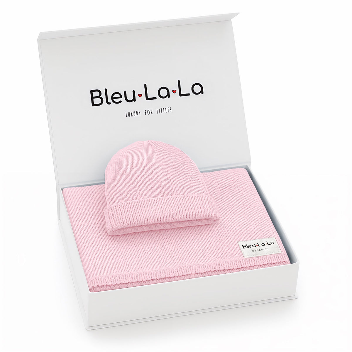Luxe Organic Cotton Baby Blanket & Hat Gift Set