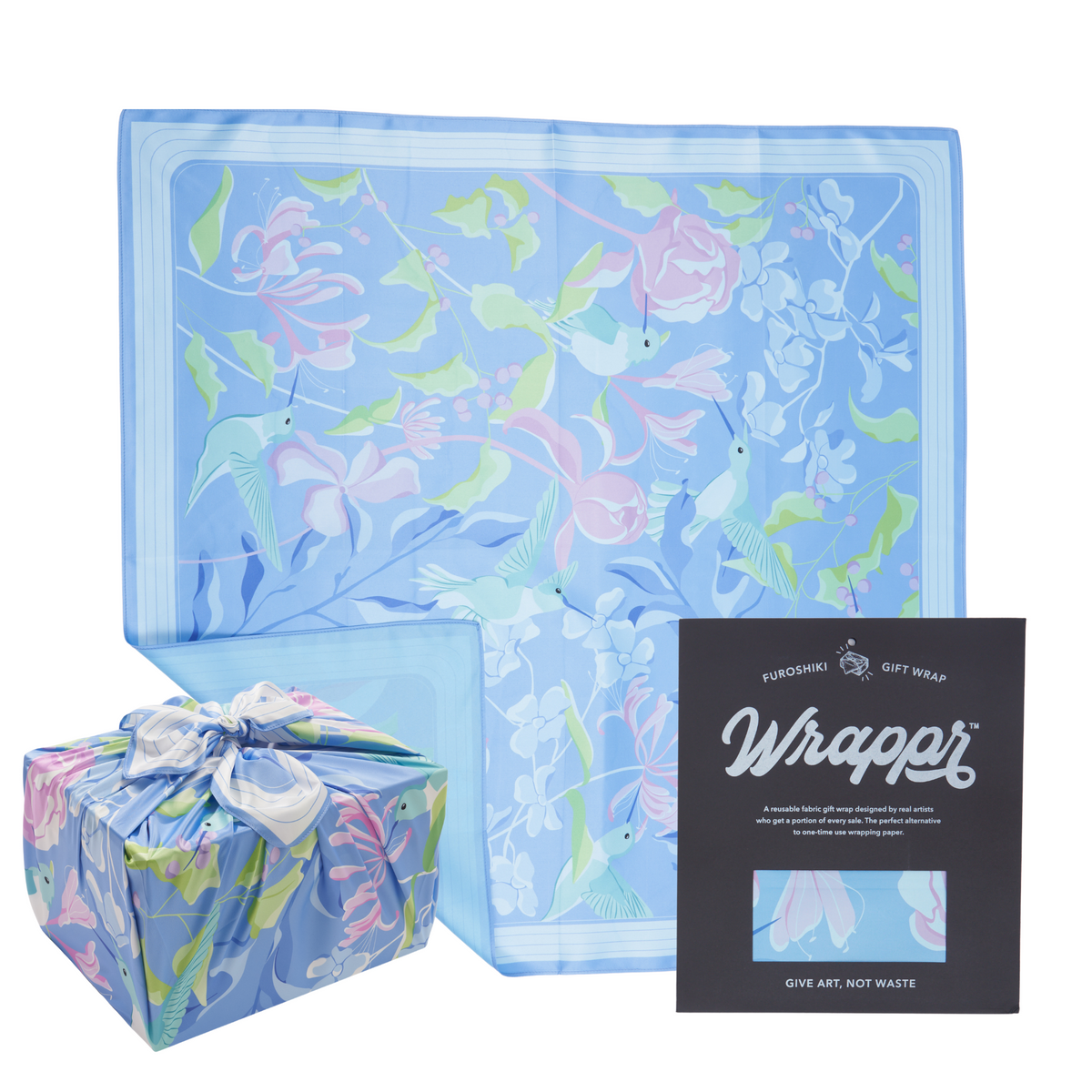 Furoshiki Gift Wrap by Danni Ha - 35", Recycled Polyester