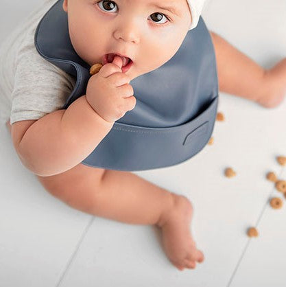 Classic Vegan Leather Baby Bib Set