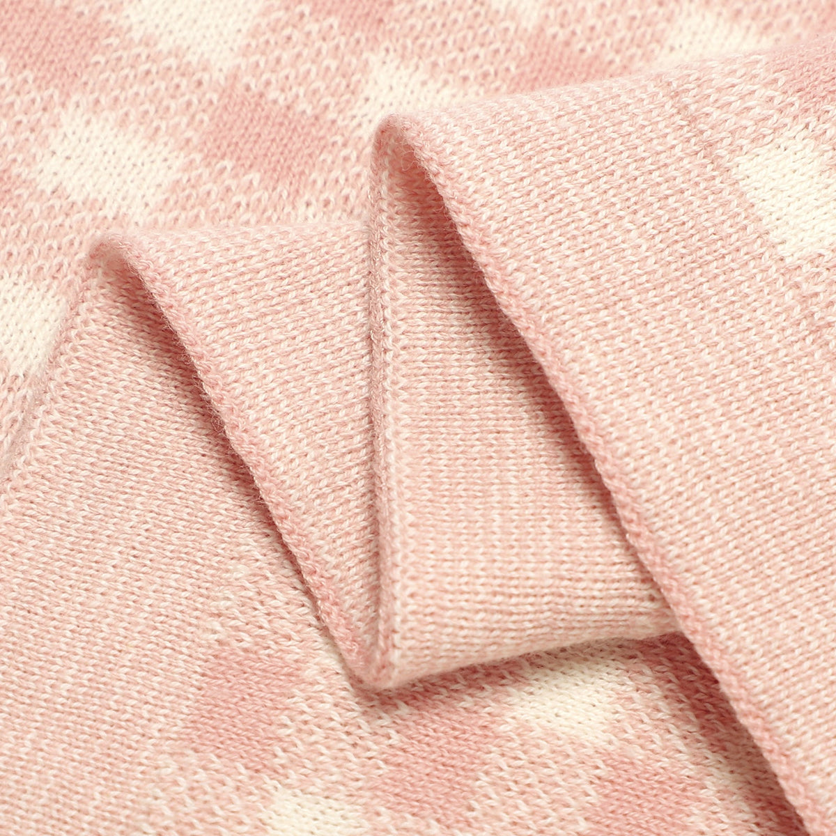 Checkered Cotton Knit Baby Blanket