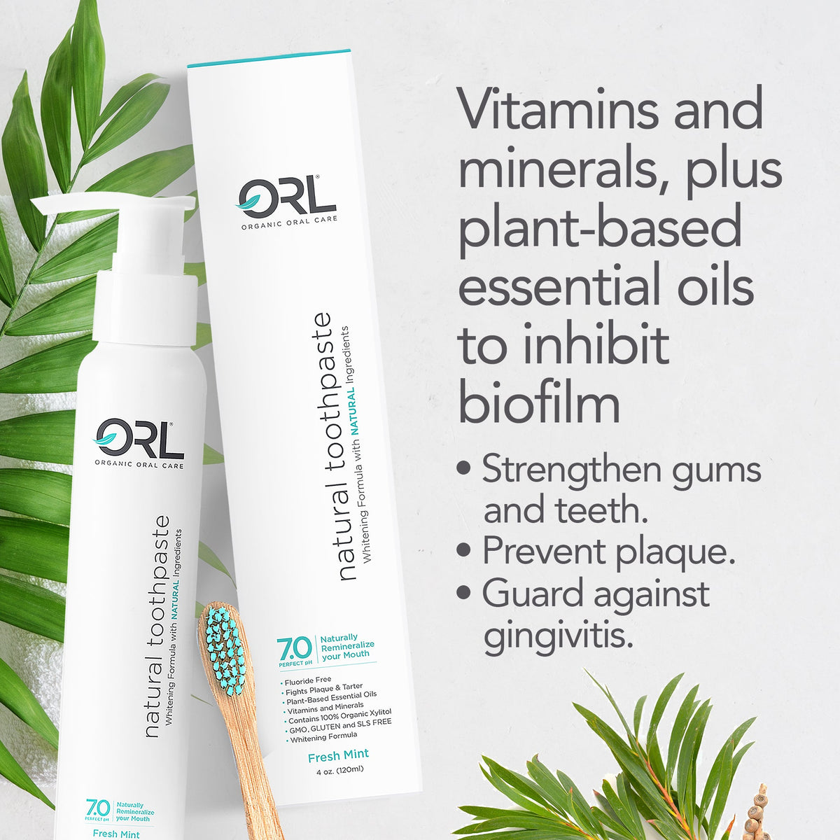 ORL Fresh Mint Natural Hydroxyapatite Toothpaste