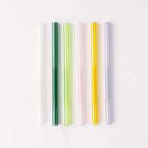 Wide Glass Smoothie Straw Set, 8" or 10"