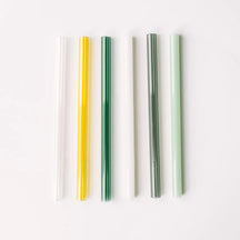 Wide Glass Smoothie Straw Set, 8" or 10"