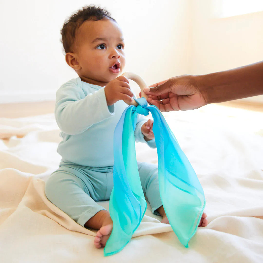 Natural Silk & Wood Sea Teether for Babies