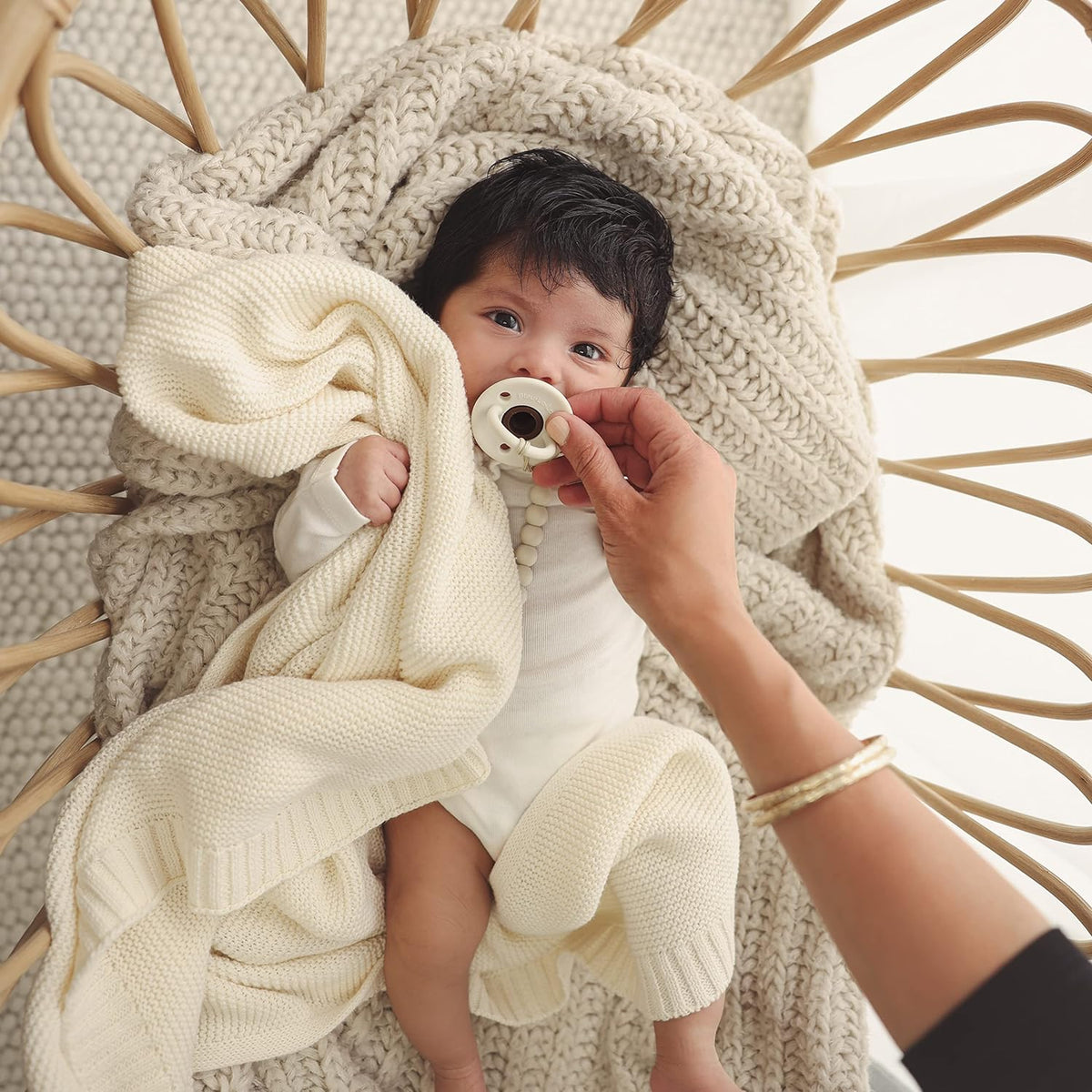Heritage Organic Cotton Knit Baby Blanket