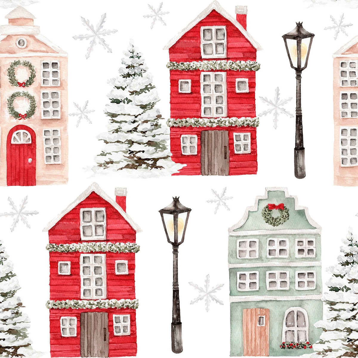 Christmas Cottages (SYO Reusable Gift Bag Set)