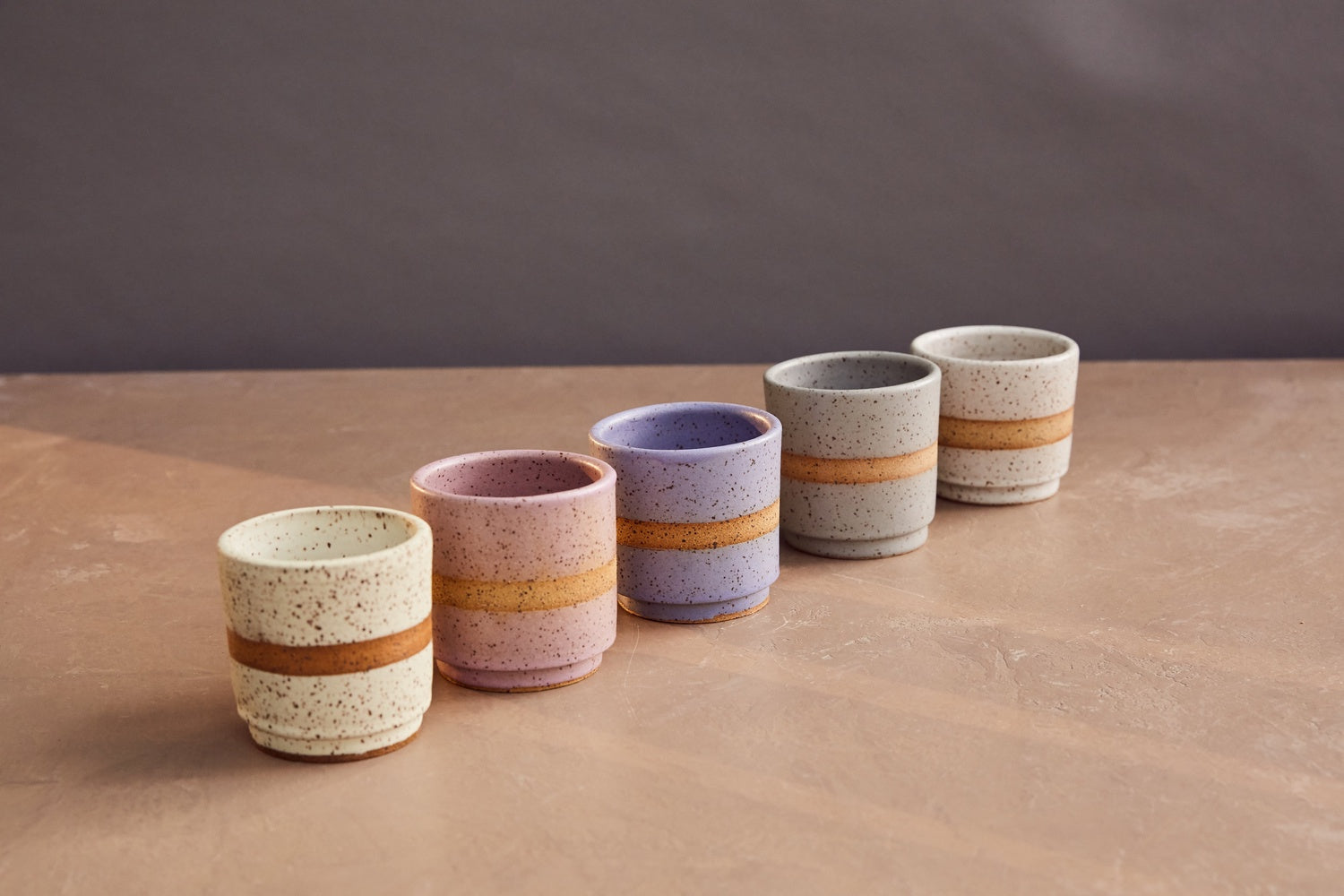 Earth + Element Tiny Cups – Stackable Stoneware Cups (Multi-Color)
