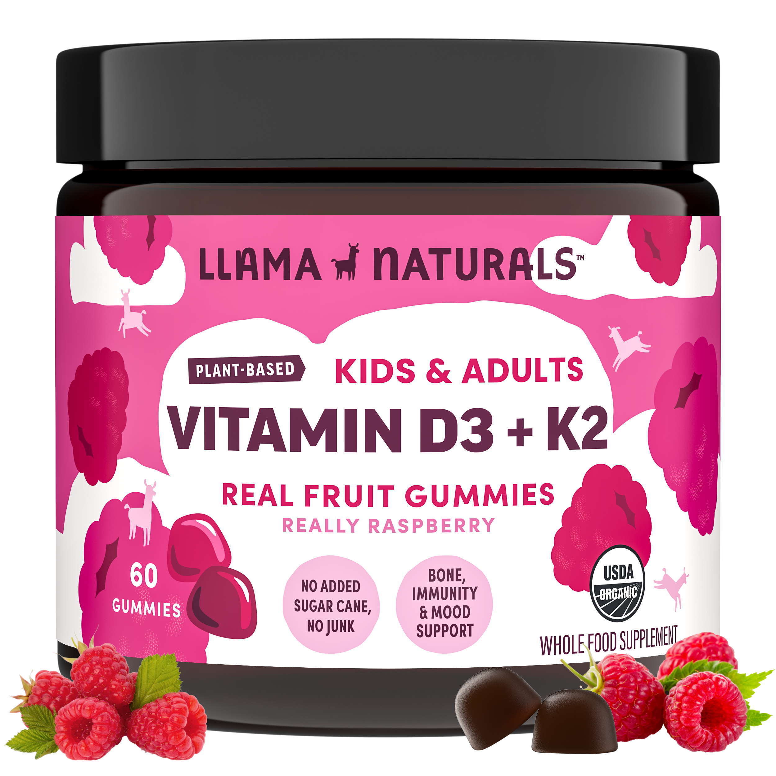 Vitamin D3 Gummies, Raspberry (60 ct)