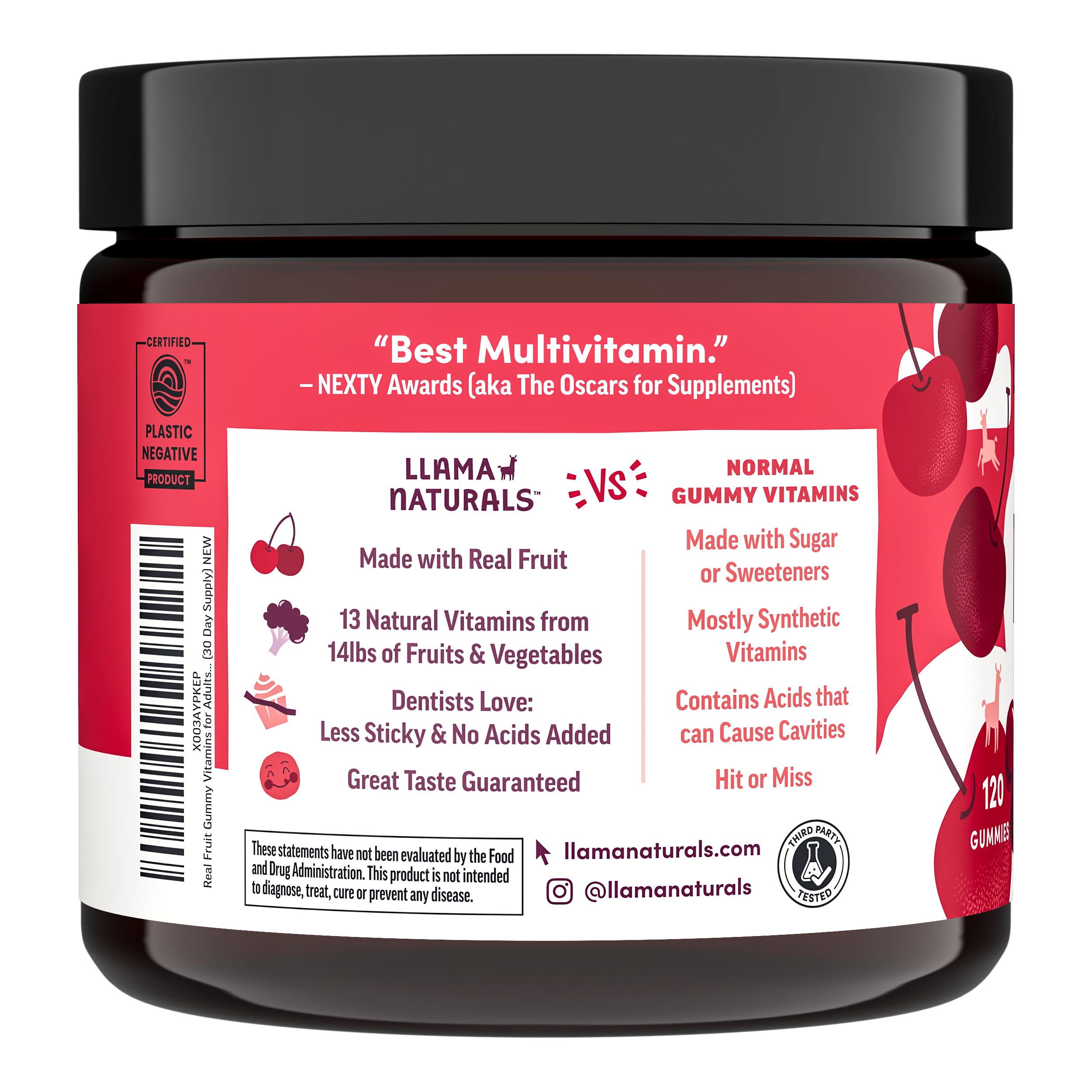 Adult Multivitamin Gummies, Cherry (120 ct)