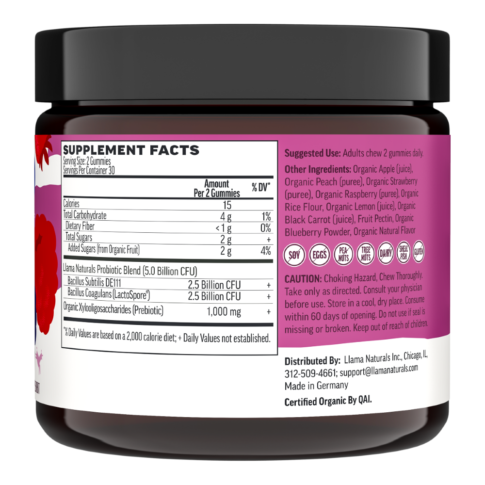 Family Gut Support Bundle – Kids + Adult Pre & Probiotic Gummies – Mixed Berry