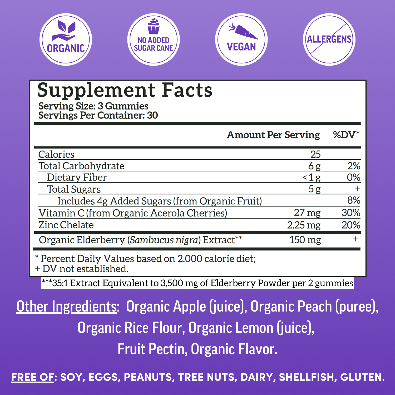 Adult Elderberry Immunity Gummies (90ct)