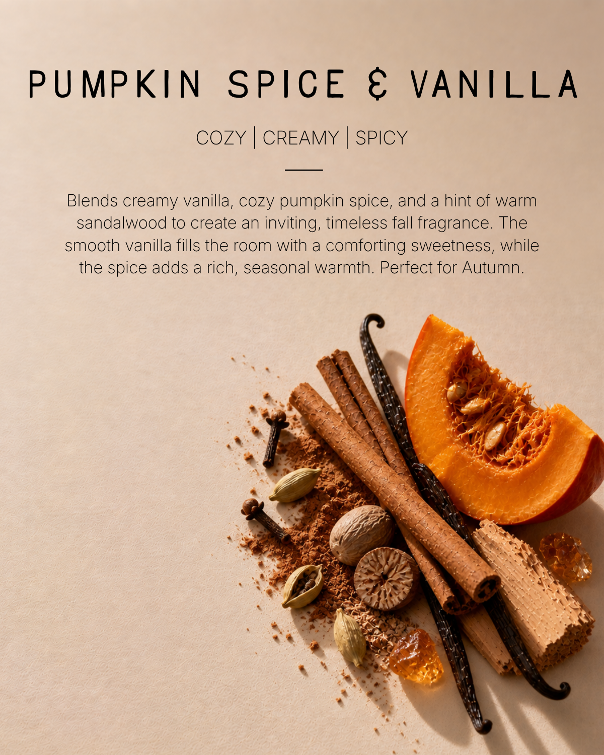 Pumpkin Spice & Vanilla Candle