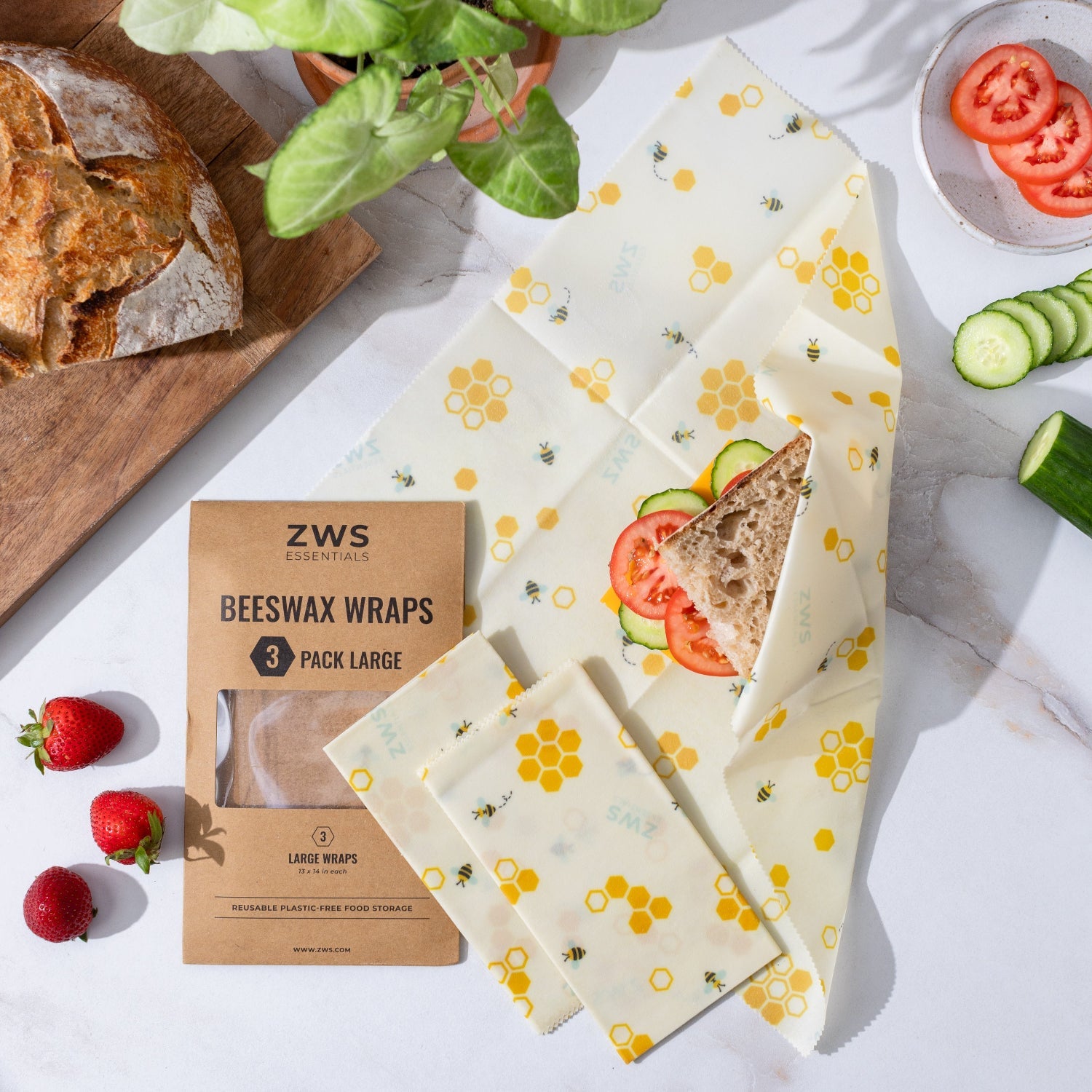 Beeswax Food Wraps (3-Pack)
