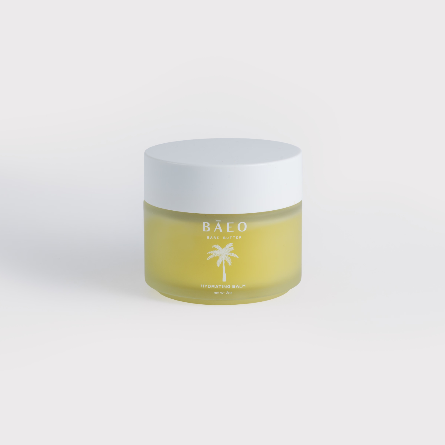 Jar of Bäeo body butter on a white background