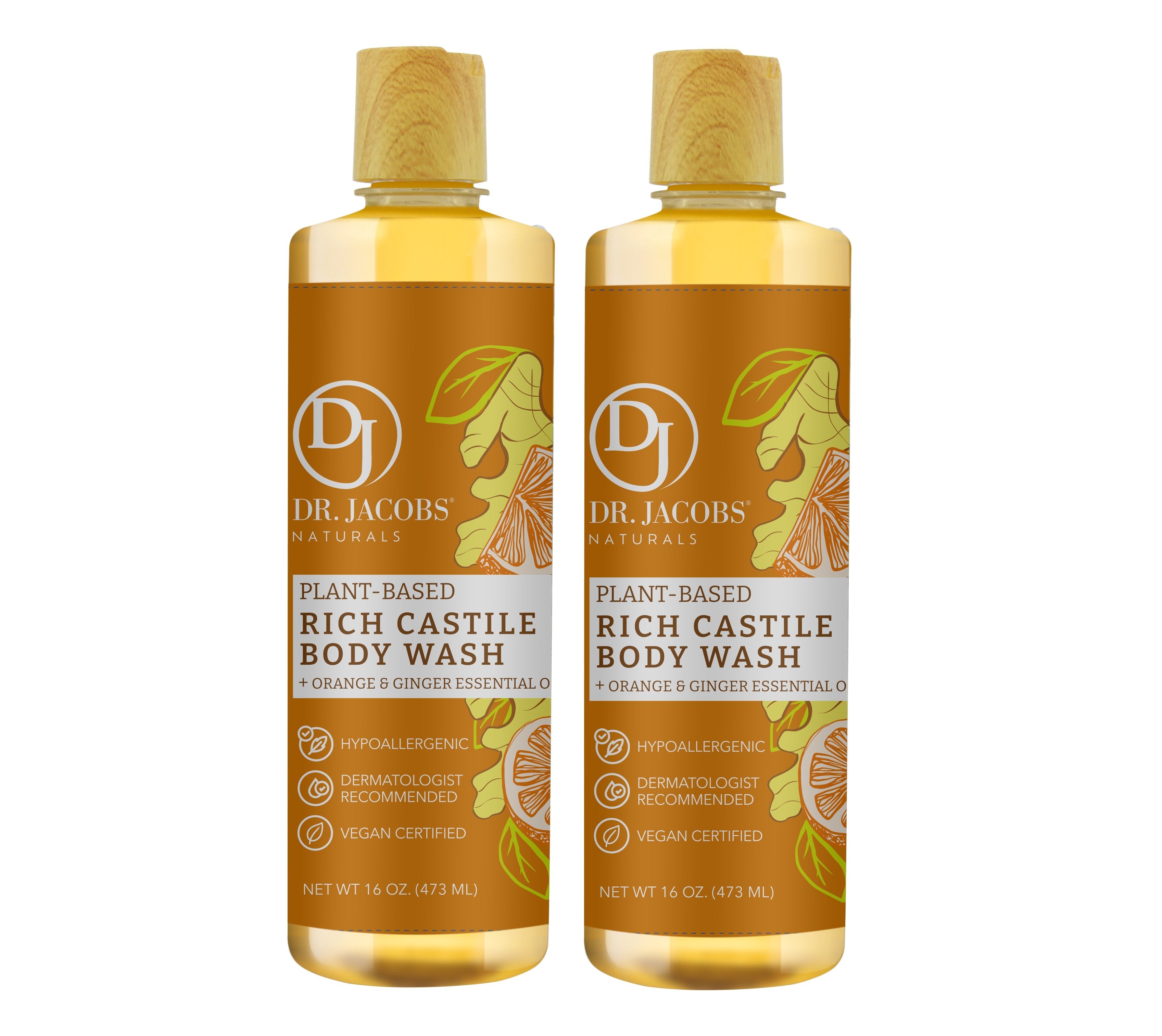 Dr. Jacobs Naturals Orange & Ginger Castile Body Wash