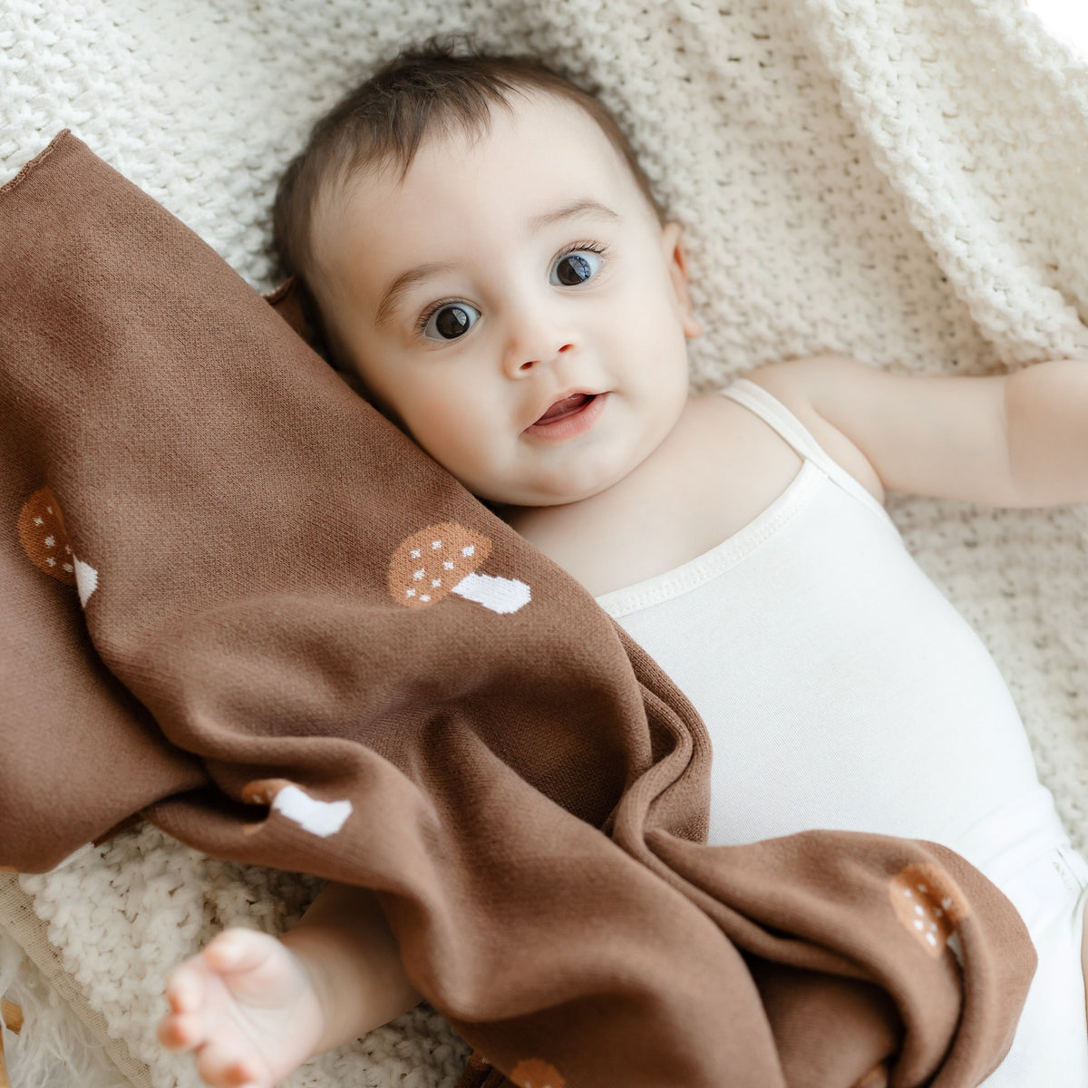 Whimsy Cotton Knit Baby Blanket