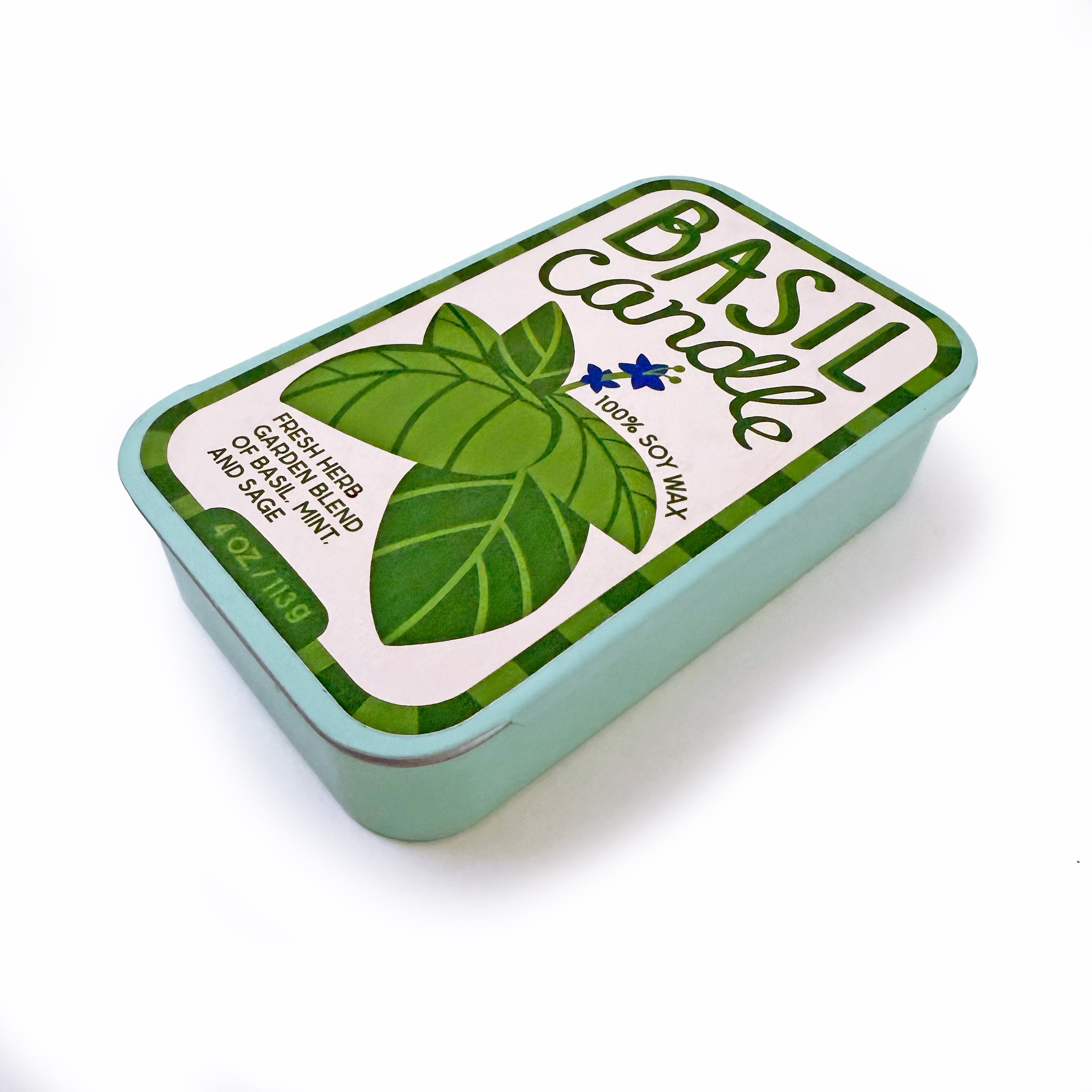The Neighborgoods Basil Candle - Soy Wax Sardine Tin