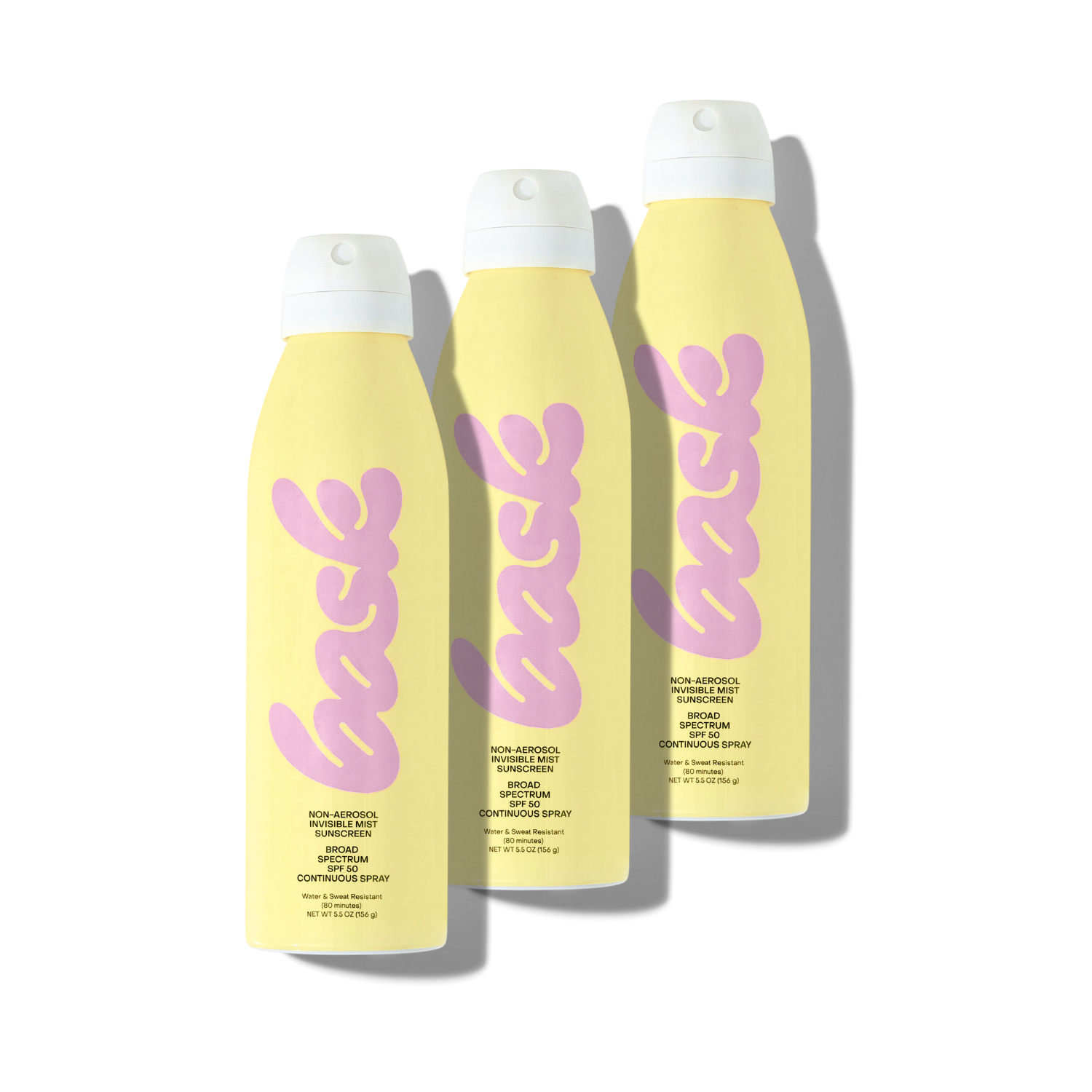 Bask Suncare Non-Aerosol Spray 3-Pack - Award-Winning SPF