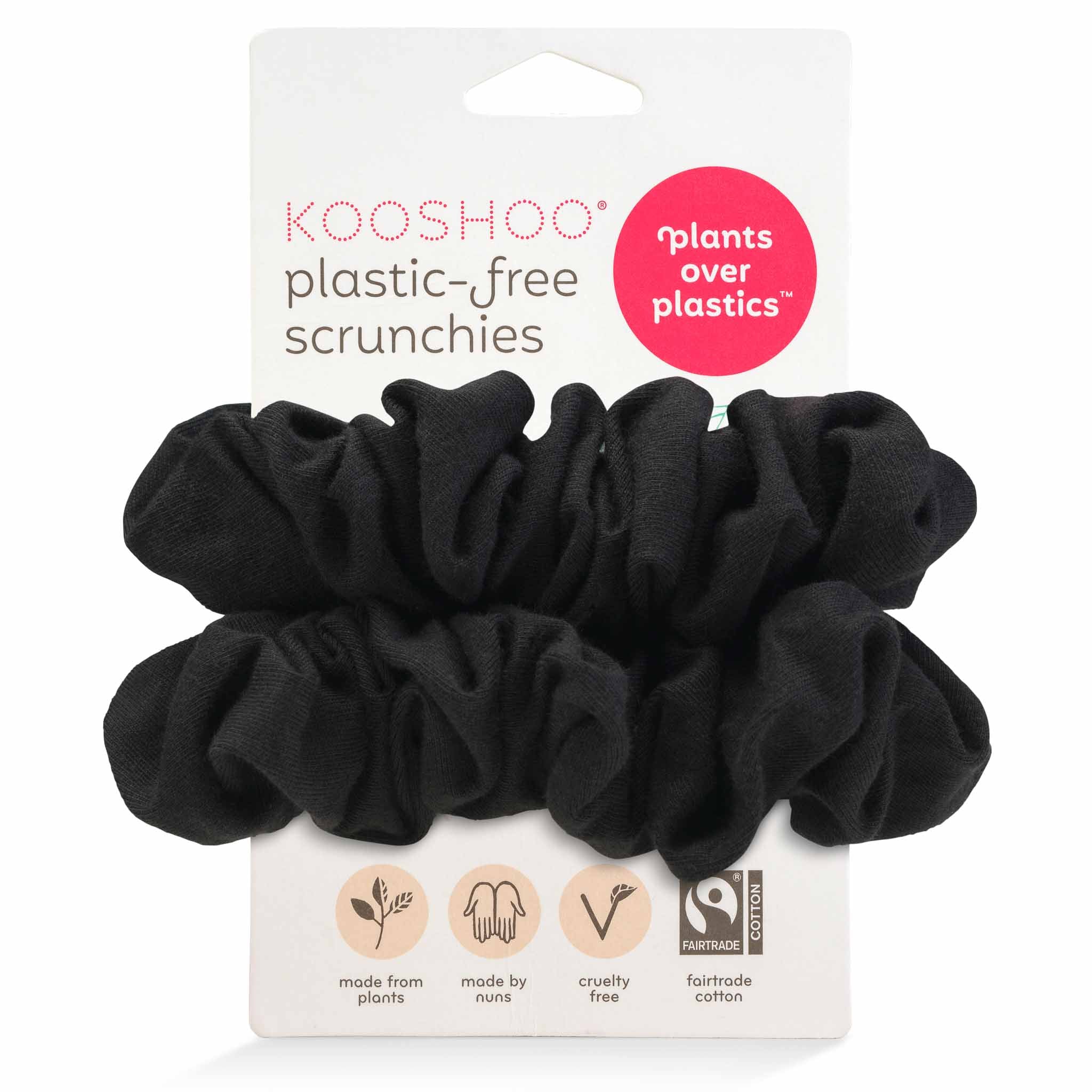 All Black Organic Hair Scrunchies